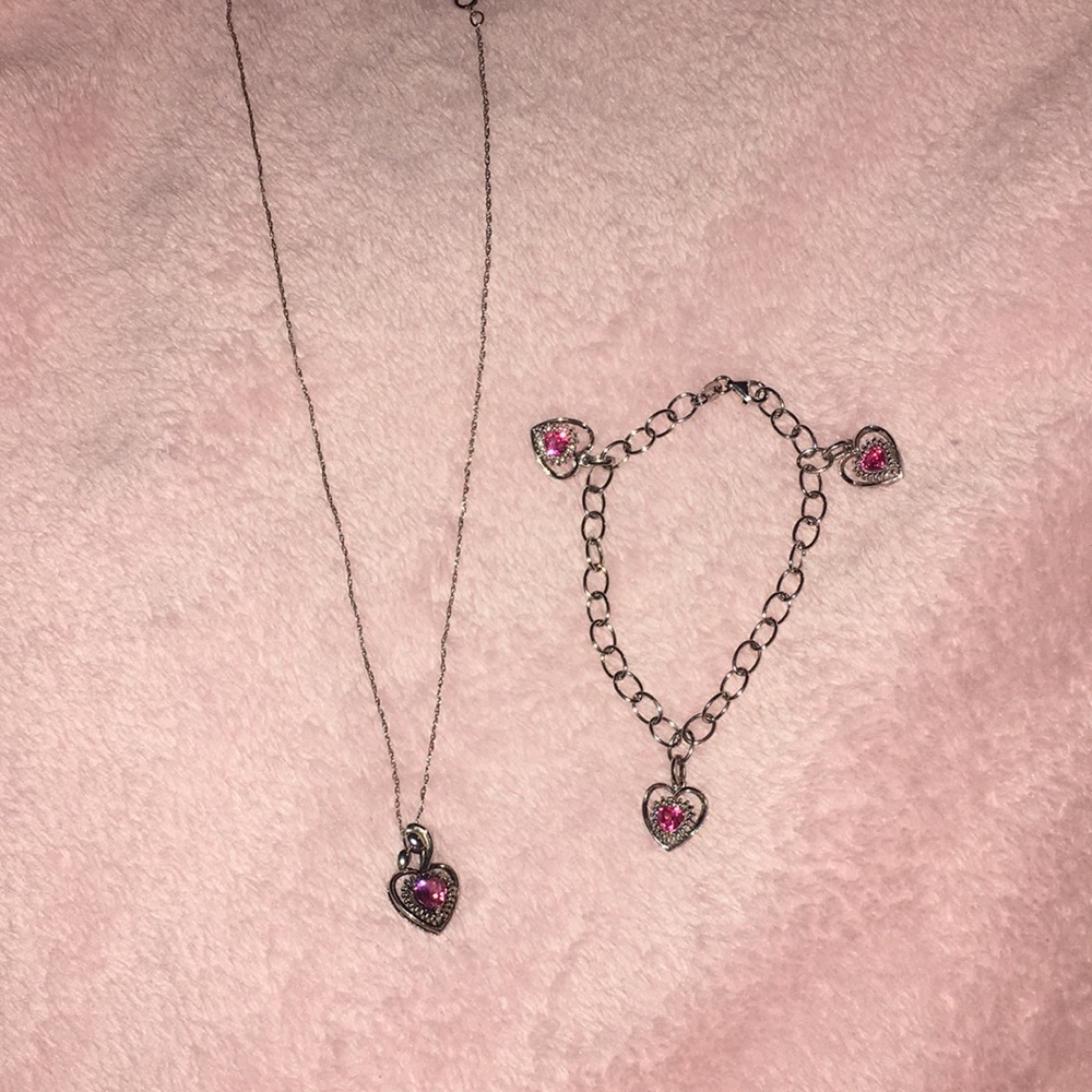 Sterling Silver Necklace and Bracelet Set